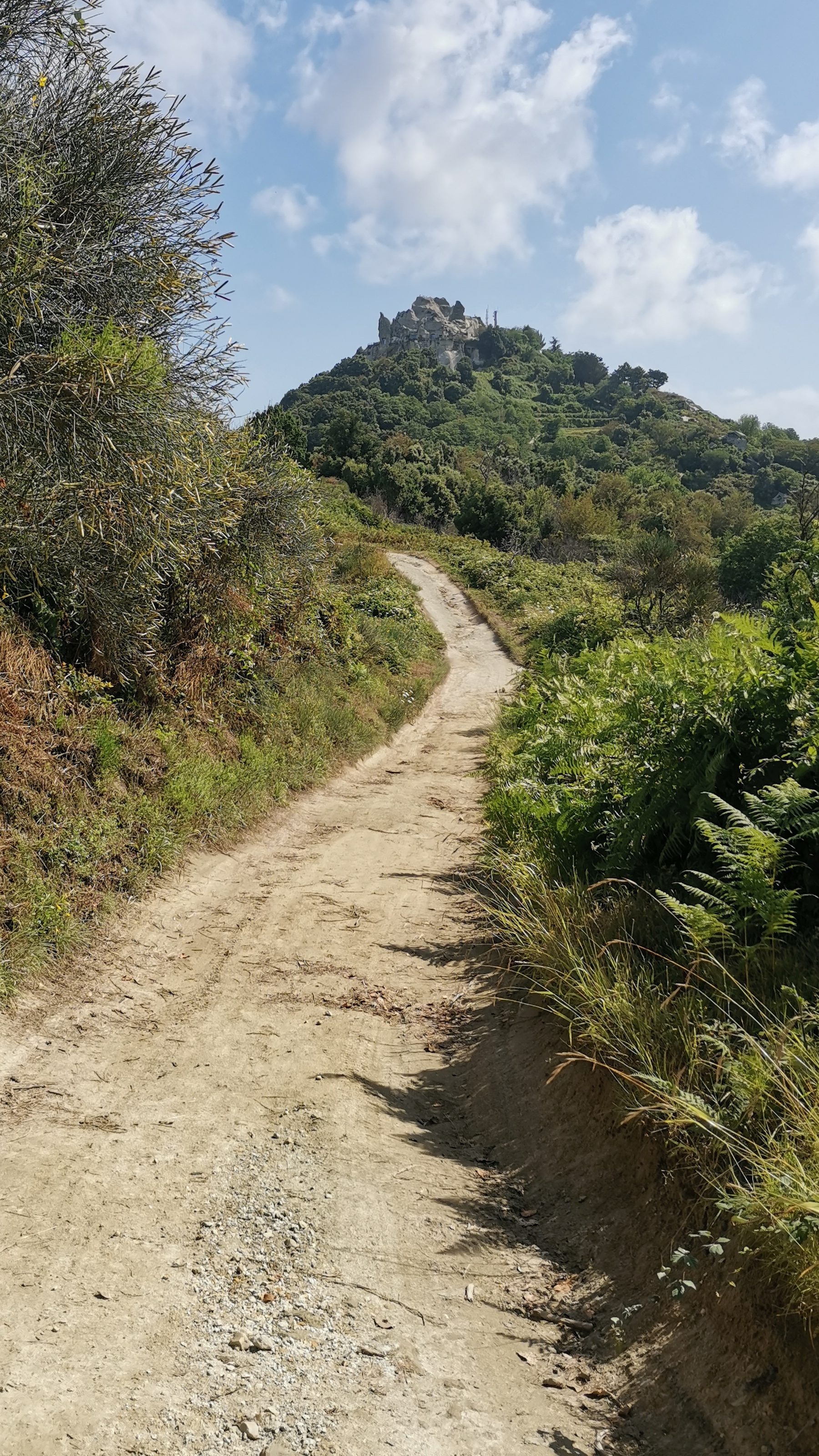 Hiking trail to the top of Mount Epomeo, Ischia island, Italy