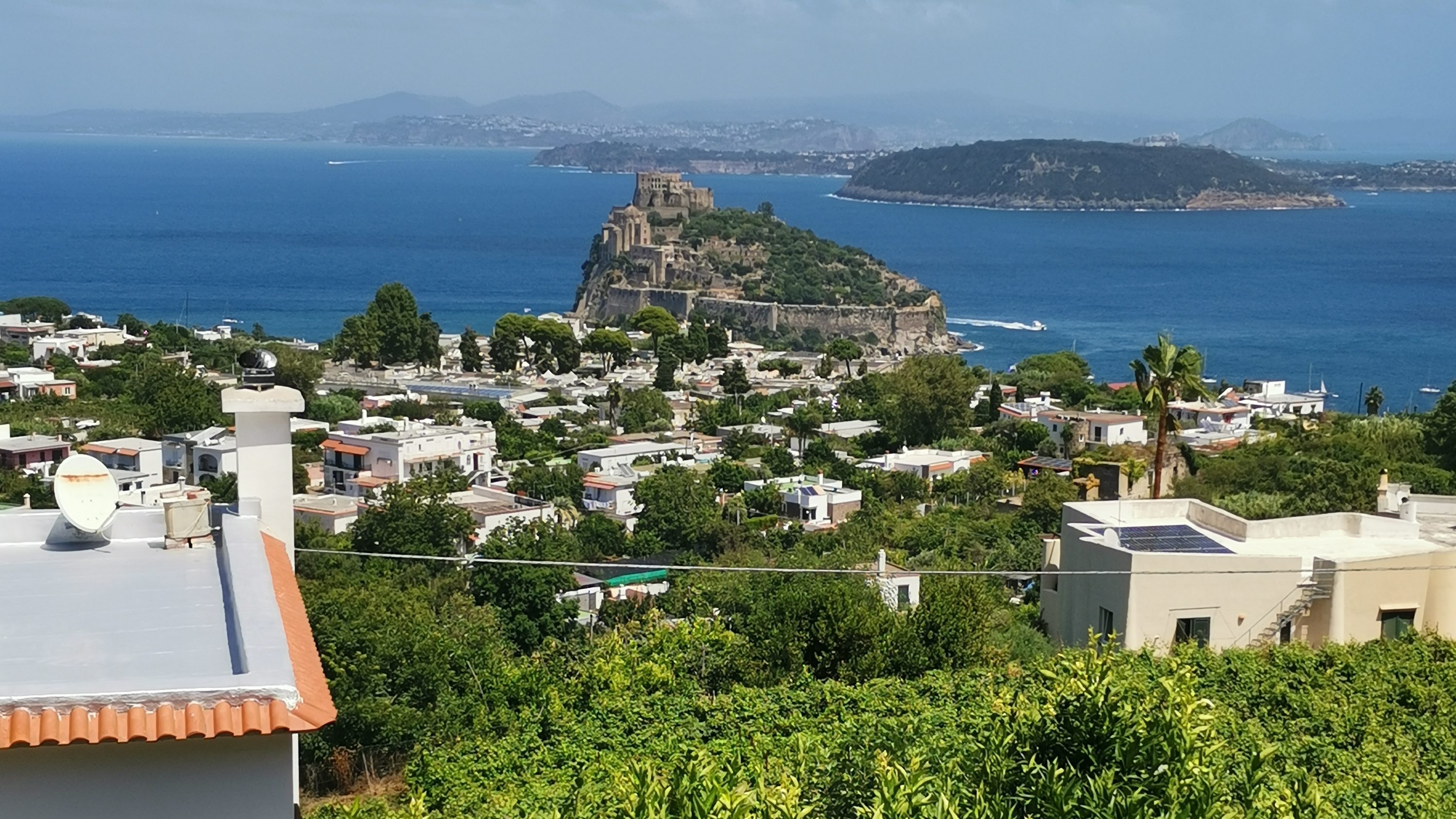 View on Castello Aragonese, Ischia island, Italy