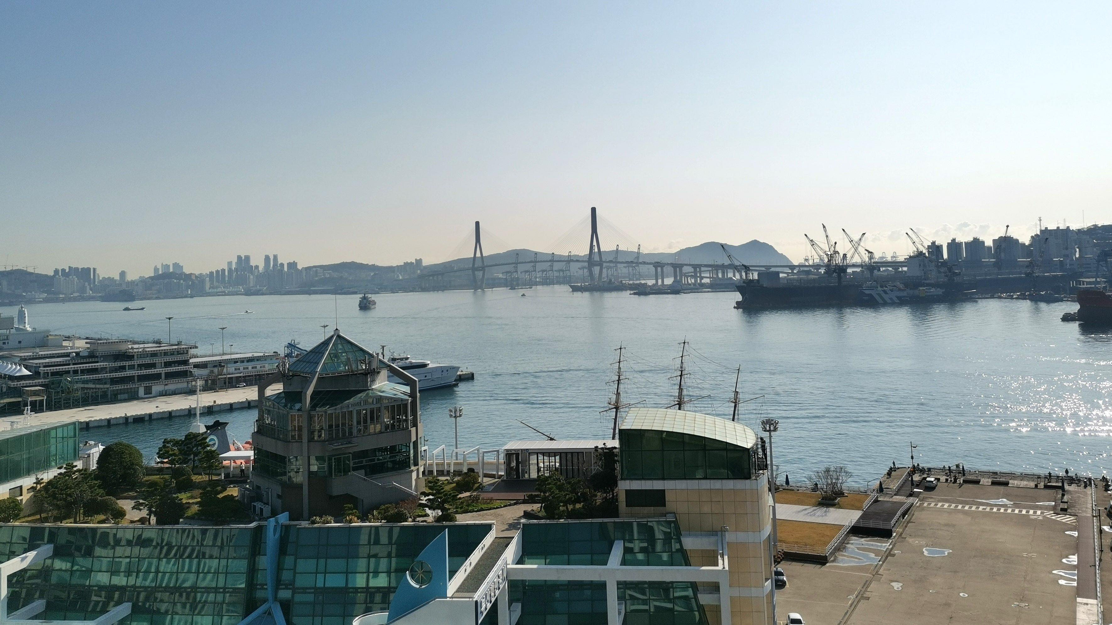 View on Busan harbour, South Korea