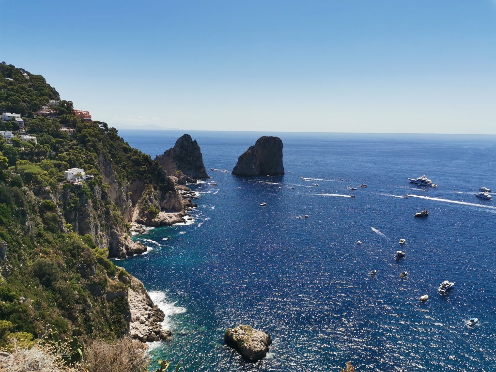 Faraglioni di Capri from Giardini di Augusta