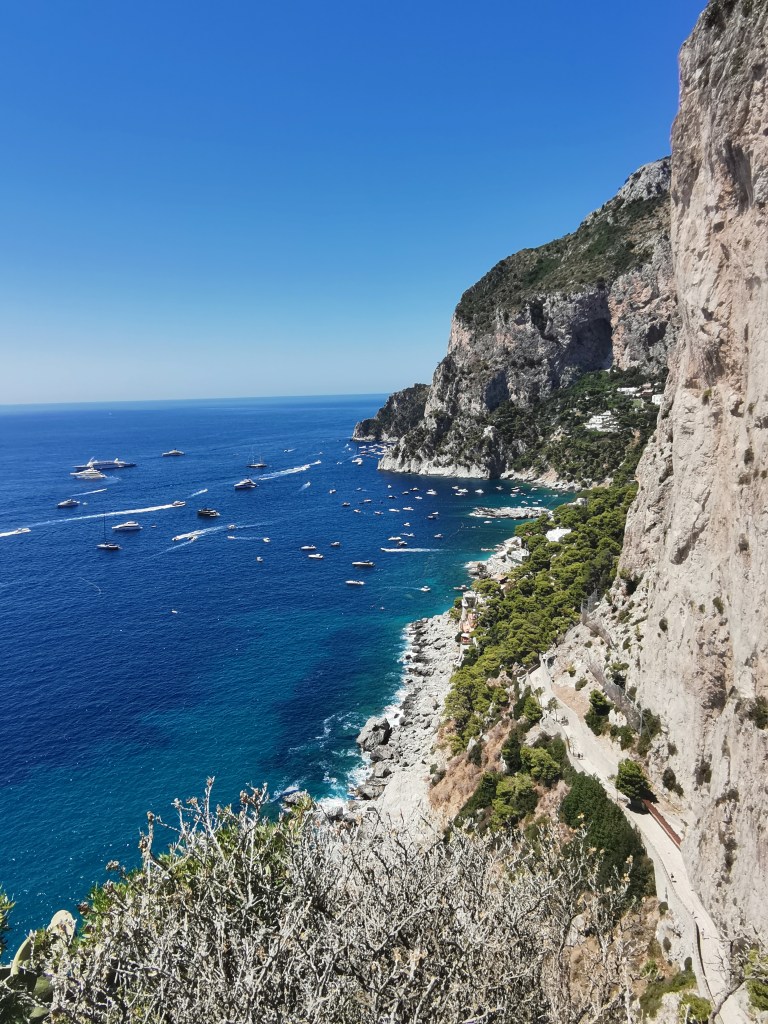 View from Via Krupp in Capri